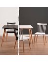 Polypropylene Chair black with wooden legs 43x49x82 cm