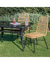 Rattan garden Chair with metal frame natural 45x63x90 cm