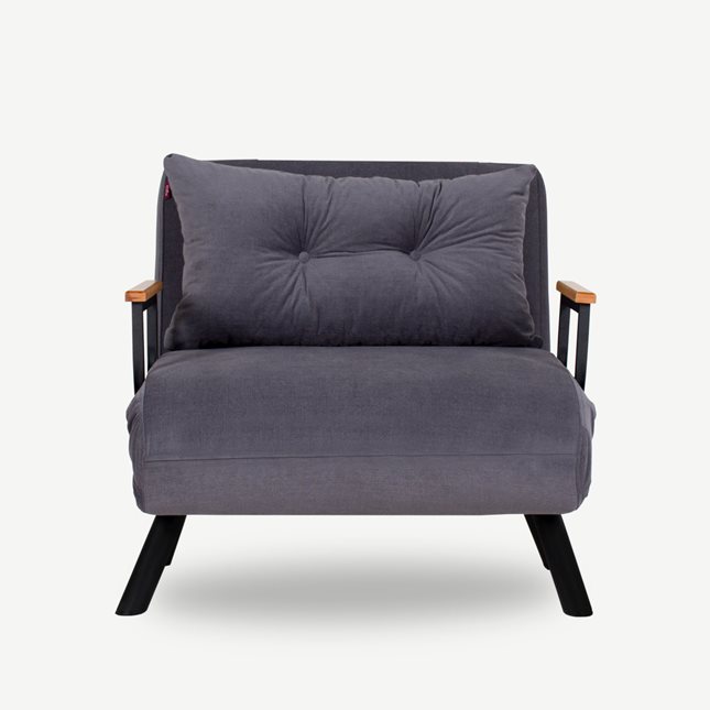 Armchair Bed grey 58x49x45 cm
