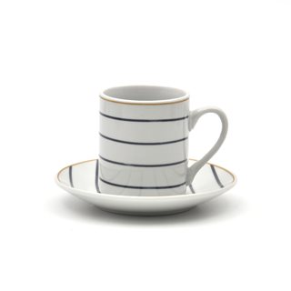 Porcelain Coffee cups 90 ml & saucers Coast - Set of 4  Mugs-Cups