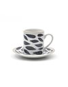 Porcelain Coffee cups 90 ml & saucers Coast - Set of 4