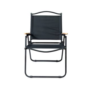Καρέκλα παραλίας μεταλλική αναδιπλούμενη 55x52x80 εκ. μαύρη  Καρέκλες παραλίας