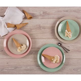 Stoneware Dessert plate Chiaro beige 20.5 cm  Plates-Bowls