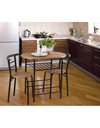 Oval Dining set 80x53x74 cm with 2 chairs