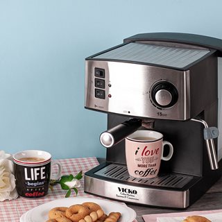Μηχανή espresso & cappuccino 15 bar 850 W 1.6 Λ.  Μηχανές καφέ-Μπρίκια