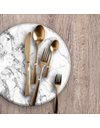 Stainless steel Dessert fork Gold - Twist 14 cm