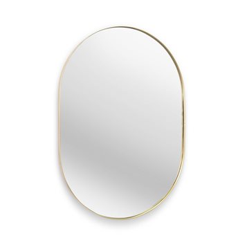 Oval Wall Mirror 50x70 cm gold  Mirrors