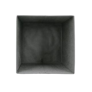 Foldable black storage Ottoman 38x37 cm  Stools-Ottomans