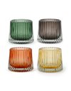 Glass Candle holder 8x6.8 cm in 4 colors