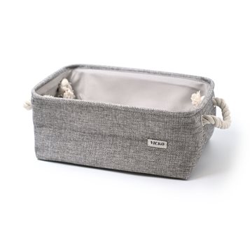 Fabric Basket with handles 31x20.3x13 cm grey  Storage baskets-Magazine racks
