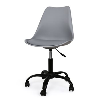 Καρέκλα γραφείου με ροδες γκρί 57x49x81-93 εκ.  Καρέκλες γραφείου
