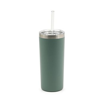 Stainless steel double wall Vacuum Tumbler 450 ml petrol with straw  Vacuum tumblers