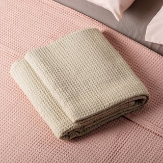 King-size waffle weave Blanket pink  Blankets-Duvets