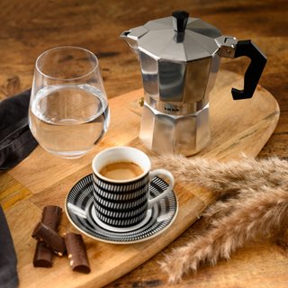 Μπρίκι espresso αλουμινίου για 3 φλιτζάνια ασημί  Μπρίκια-Τσαγιερά-Καφετιέρες