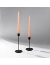 Set of 2 twisted Candles 2.1x25 cm off white