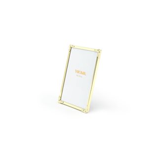 Slim gold Photo frame 10x15 cm with embossed flower  Picture frames