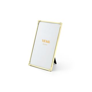 Slim gold Photo frame 15x20 cm with embossed flower  Picture frames