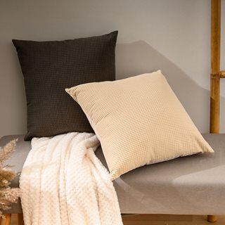 Cordroy decorative Cushion 40x40 cm beige  Throw cushions