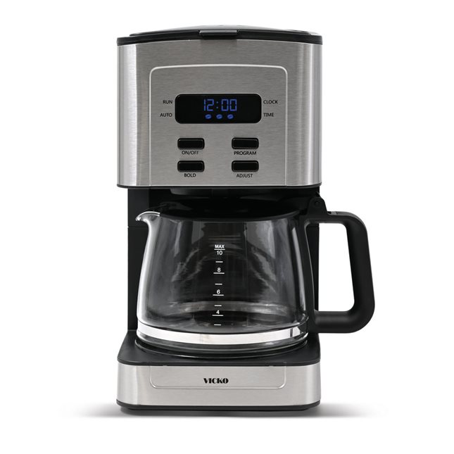 Drip coffee maker programmable 800 W 1.2 L black-inox