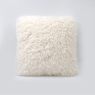 Fur decorative Cushion 40x40 cm white  Throw cushions