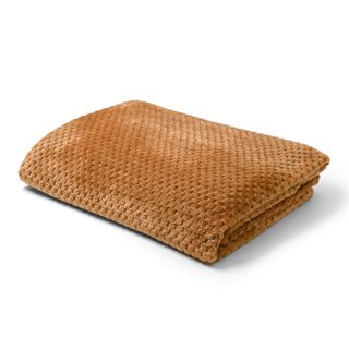 Κουβέρτα fleece 130x170 εκ. ανοιχτό καφέ με ανάγλυφο σχέδιο  Ριχτάρια-Κουβέρτες καναπέ