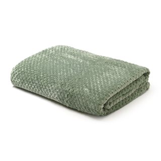 Κουβέρτα fleece 130x170 εκ. πράσινο με ανάγλυφο σχέδιο  Ριχτάρια-Κουβέρτες καναπέ