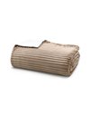 King-size fleece with sherpa Blanket 220x240 cm brown