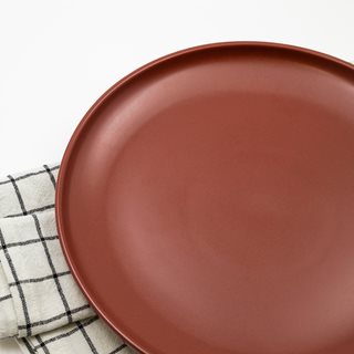 Stoneware Dinner plate Essential dark rust 27 cm  Plates-Bowls