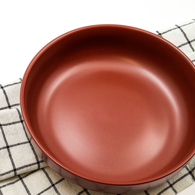 Stoneware Soup plate Essential dark rust 20.4 cm