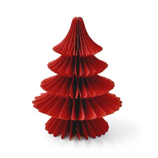 Χριστουγεννιάτικο χάρτινο διακοσμητικό Δέντρο 20 εκ. κόκκινο  Επιτραπέζια διακοσμητικά-Πιατέλες