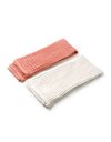 Set of 2 Kitchen towels white-pink waffle 38x64 cm
