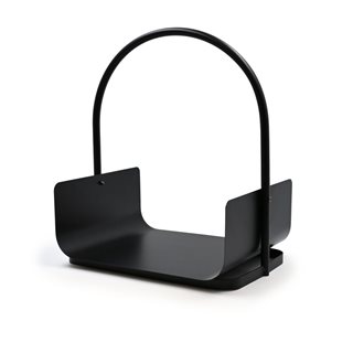 Log holder black 42x30x49 cm  Fireplace accessories