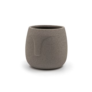 Ceramic Pot Incas 14x13.5 cm grey  Flower pots-planters