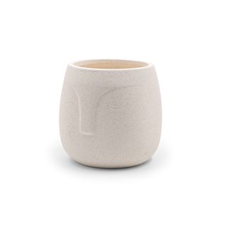 Ceramic Pot Incas 14x13.5 cm white  Flower pots-planters
