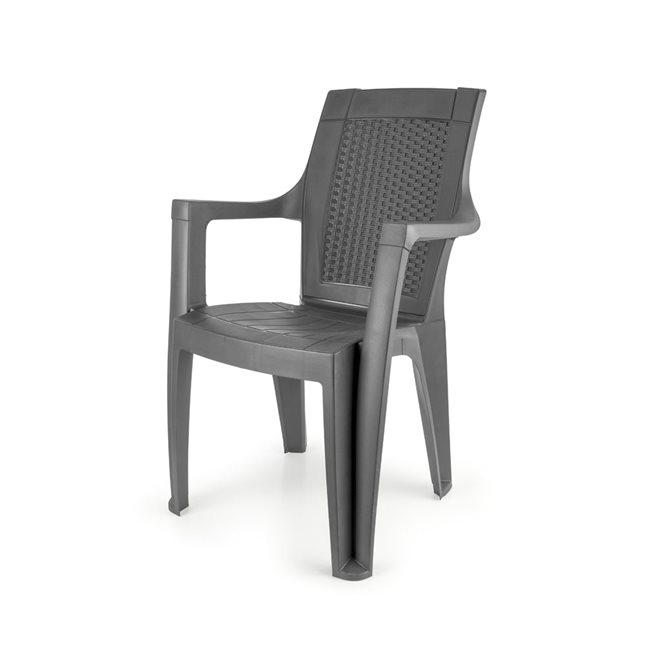 Καρέκλα από πολυπροπυλένιο γκρι 56x52x90 εκ.