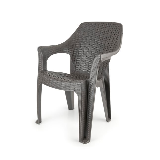 Καρέκλα από πολυπροπυλένιο γκρι 56x50x88 εκ.