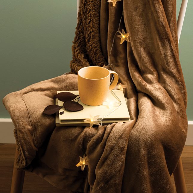 Κουβέρτα γούνινη μονή 150x200 εκ. ανοιχτό καφέ