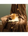 Κουβέρτα γούνινη μονή 150x200 εκ. ανοιχτό καφέ