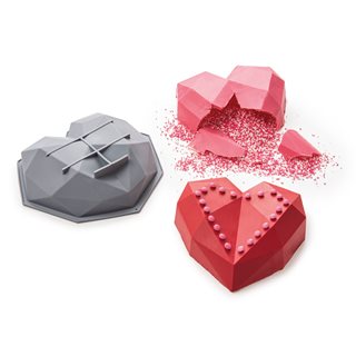 Silicone heart shape mould 21x20 cm  Cake Pans-Cookie cutters