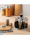 Set of 8 spice jars with rotating stand 17x18 cm