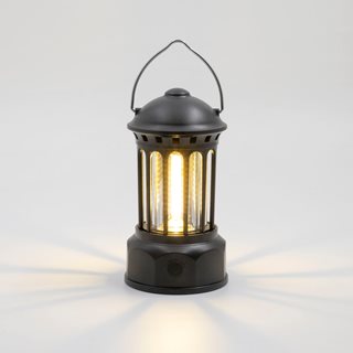 Lantern with LED 16 cm black  Candle holders-Lanterns