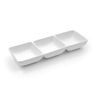 Porcelain serving dip tray  white 21.3x7.1 cm  Serveware