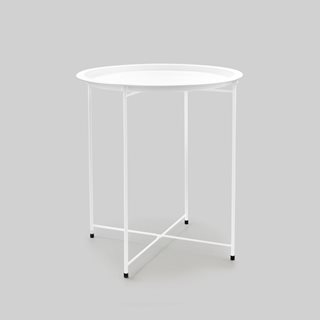 Metal Coffee table 47x51 cm round white  Side tables