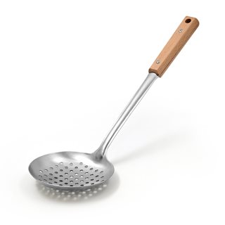 Stainless steel Skimmer with wooden handle 37 cm  Kitchen ladles