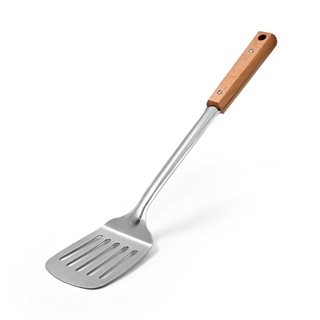 Stainless steel slotted Turner with wooden handle 38 cm  Turners-Forks