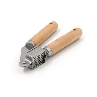 Stainless steel garlic Press with wooden handle 18 cm  Graters-Slicers
