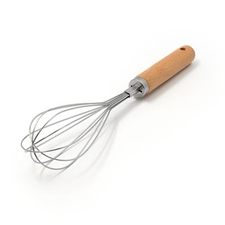Stainless steel Egg Whisk with wooden handle 27cm  Whisks
