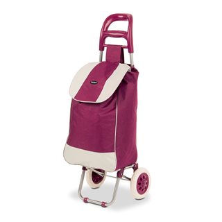 Shopping trolley with storage case 35x25x92 cm burgundy  Shopping carts