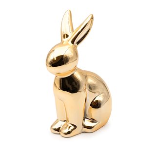 Easter ceramic Bunny 20 cm gold  Easter Figurines