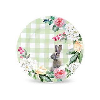 Πασχαλινή διακοσμητική Πιατέλα Bunny 33 εκ. πράσινο  Επιτραπέζια διακοσμητικά-Πιατέλες